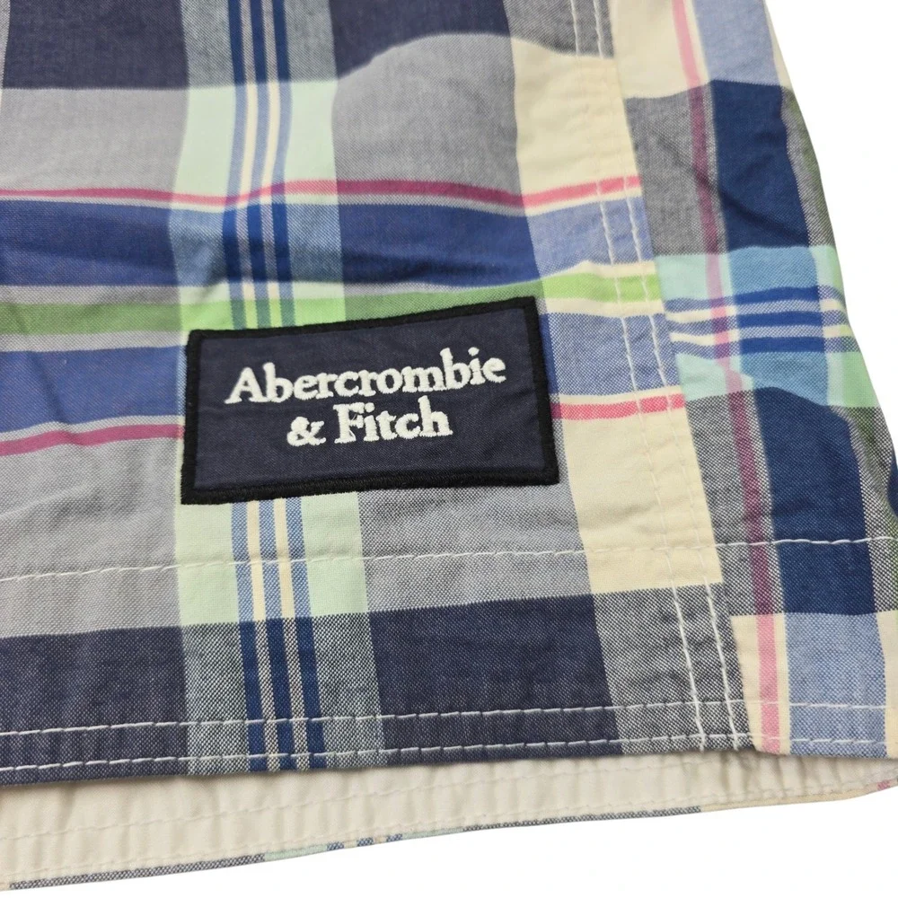 Abercrombie & Fitch‎ Mens XL Plaid Board Shorts Swim Trunks